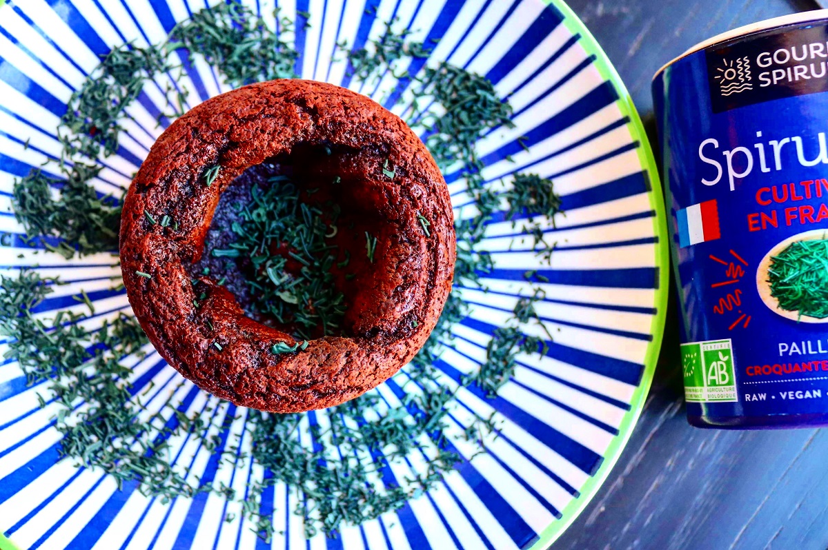 Recette de moelleux au chocolat, spiruline en paillettes !